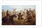 Cowboys Roping a Bear by James Walker