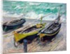 Three Fishing Boats by Claude Monet