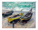Three Fishing Boats by Claude Monet