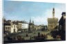 The Piazza della Signoria and Palazzo Vecchio in Florence by Bernardo Bellotto