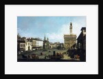 The Piazza della Signoria and Palazzo Vecchio in Florence by Bernardo Bellotto