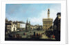The Piazza della Signoria and Palazzo Vecchio in Florence by Bernardo Bellotto