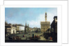 The Piazza della Signoria and Palazzo Vecchio in Florence by Bernardo Bellotto