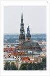 View of St. Peter church from the Latvian Academy of Science building by Anonymous