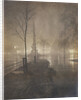 A Wet Night, Columbus Circle, New York by William A. Fraser