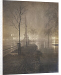 A Wet Night, Columbus Circle, New York by William A. Fraser