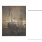 A Wet Night, Columbus Circle, New York by William A. Fraser