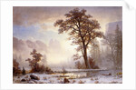 Valley of the Yosemite -Snow Fall by Albert Bierstadt