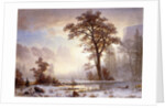 Valley of the Yosemite -Snow Fall by Albert Bierstadt