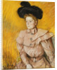 Woman in a Black Hat and a Raspberry Pink Costume by Mary Cassatt