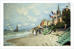 The Beach at Trouville by Claude Monet