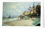 The Beach at Trouville by Claude Monet