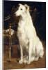 A Borzoi by a Chair by St. George Hare
