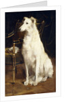 A Borzoi by a Chair by St. George Hare