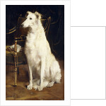 A Borzoi by a Chair by St. George Hare