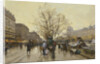 The Docks of Paris by Eugene Galien-Laloue