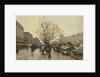 The Docks of Paris by Eugene Galien-Laloue