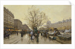 The Docks of Paris by Eugene Galien-Laloue