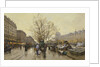 The Docks of Paris by Eugene Galien-Laloue