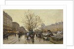 The Docks of Paris by Eugene Galien-Laloue