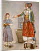 A Woman in Turkish Costume in a Hamam Instructing Her Servant by Jean-Etienne Liotard