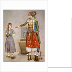 A Woman in Turkish Costume in a Hamam Instructing Her Servant by Jean-Etienne Liotard