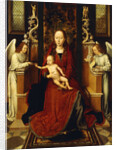 The Virgin and Child Enthroned with Two Angels by Hans Memling