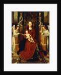 The Virgin and Child Enthroned with Two Angels by Hans Memling