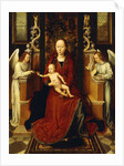 The Virgin and Child Enthroned with Two Angels by Hans Memling