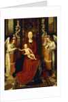 The Virgin and Child Enthroned with Two Angels by Hans Memling