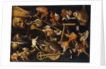 Imaginary Animals and Dwarfs Fighting, Drinking and Carousing attributed to Faustino Bocchi by Corbis