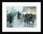 Horse Drawn Cabs at Evening, New York by Frederick Childe Hassam