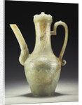 A late Ming celadon jade ewer and cover by Anonymous
