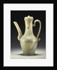A late Ming celadon jade ewer and cover by Anonymous