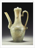 A late Ming celadon jade ewer and cover by Anonymous