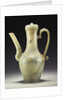 A late Ming celadon jade ewer and cover by Anonymous