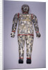 An important archaic spinach green and yellow nephrite jade burial suit assembled in ten sections by Anonymous