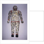 An important archaic spinach green and yellow nephrite jade burial suit assembled in ten sections by Anonymous