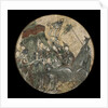 A Polychrome Fresco Depicting a Female Dignitary holding a Ruyi Scepter while Seated in a Phoenix Drawn Chariot by Anonymous