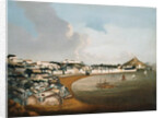 View of the Praya Grande, Macao, looking North, showing the Cathedral, the Facade of St. Paul's and Fort Monte beyond by Anonymous