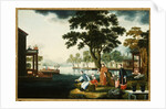 Summer: A Family Fishing by a Lake by Anonymous