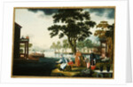 Summer: A Family Fishing by a Lake by Anonymous