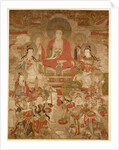Chinese hanging scroll with Buddhas by Anonymous