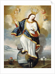 Apocalyptic Virgin of Quito attributed to Jose Cortez de Alcocer, Quito School by Anonymous