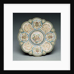 An overhead view of a shaded enamel silver-gilt tazza, the base bearing an engraved Faberge mark by Anonymous