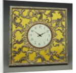 A Guilloche enamel silver-gilt table-clock, marked Faberge, workmaster Michael Perchin by Anonymous