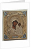 An enamel and silver-gilt icon of the Virgin Kazanskaya, the oklad marked Moscow by Anonymous