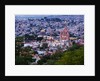 Evening City View from above City with Parroquia Archangel Church San Miguel de Allende by Anonymous