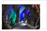 Multi Colored Lights in the Reed Flute Cave by Anonymous