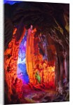 Multi Colored Lights in the Reed Flute Cave by Anonymous